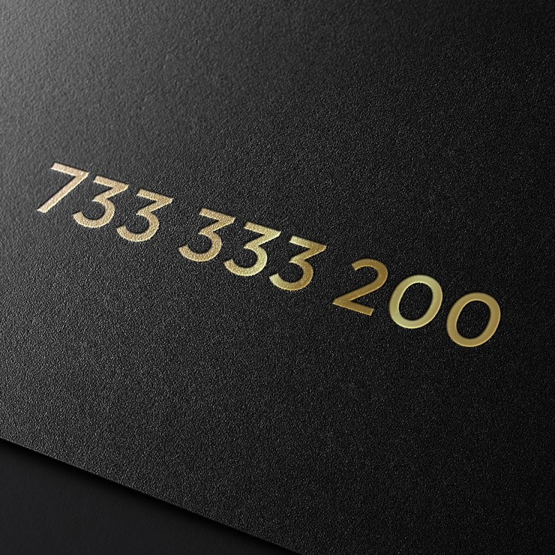 Ładny złoty numer telefonu PLAY 733 333 200