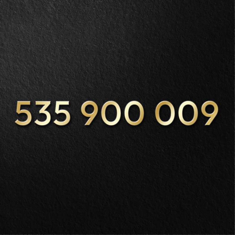 Złoty Numer Telefonu PLAY 535 900 009 | Podwójna Symetria