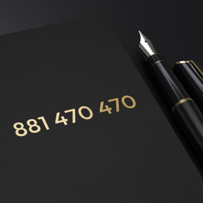 Złoty numer telefonu na wizytówkę i do reklamy 881 470 470