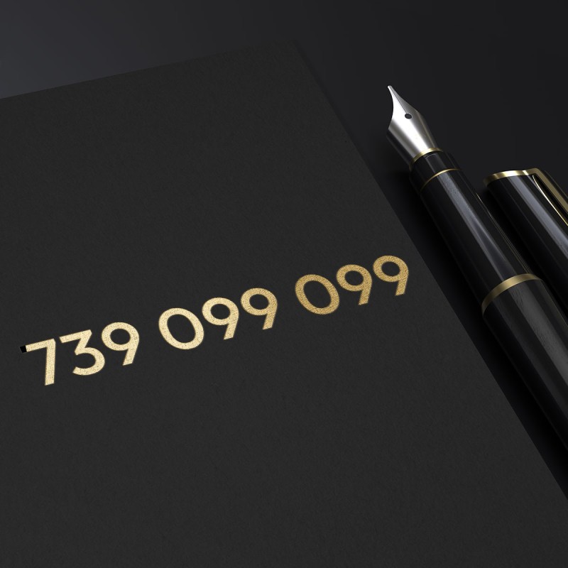 Złoty numer telefonu PLAY na kartę dla firmy 739 099 099