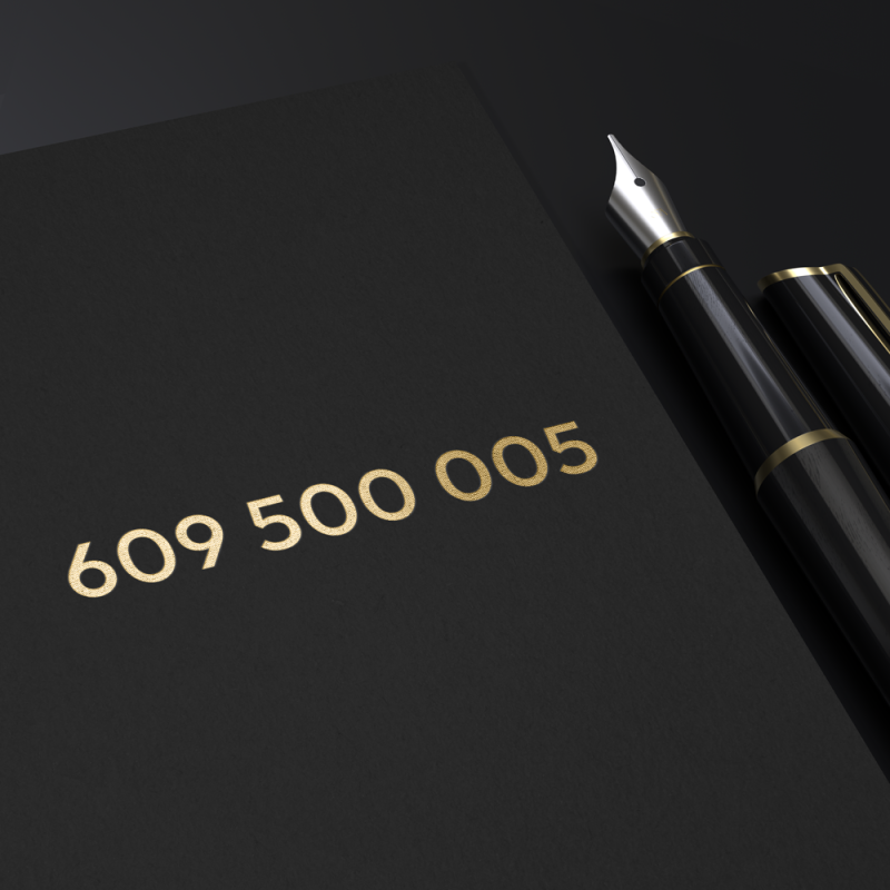 Złoty numer 609 500 005 PLAY – lustro, łatwy numer telefonu | zlotenumery.pl