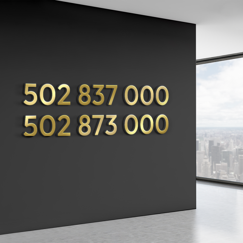 Komplet, para złotych numerów 502 837 000 i 502 873 000 Orange