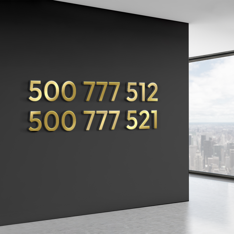 Para złotych numerów 500 777 512 + 500 777 521 – wyjątkowy komplet